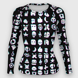 Рашгард женский Любовь смерть и роботы глитч, цвет: 3D-принт