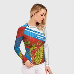 Рашгард женский Герб России, цвет: 3D-принт — фото 2