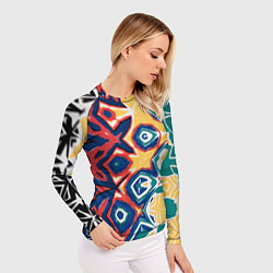 Рашгард женский Метаморфоза цвета и узора, цвет: 3D-принт — фото 2