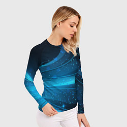 Рашгард женский Абстракция волнистых линий, цвет: 3D-принт — фото 2