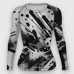 Рашгард женский Абстрактная экспрессивная композиция - киберпанк, цвет: 3D-принт