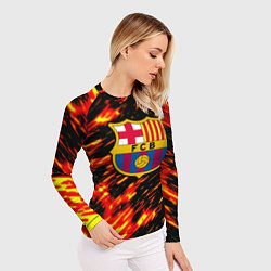 Рашгард женский Barcelona штрихи огненные, цвет: 3D-принт — фото 2