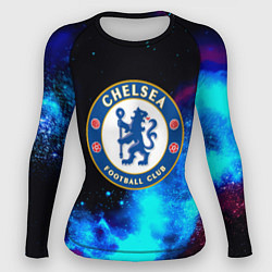 Рашгард женский Челси неоновый космос, цвет: 3D-принт