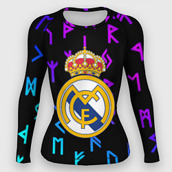 Рашгард женский Реал Мадрид неоновые символы, цвет: 3D-принт