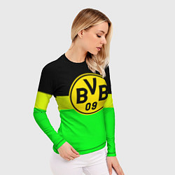 Рашгард женский Borussia полосы линии, цвет: 3D-принт — фото 2