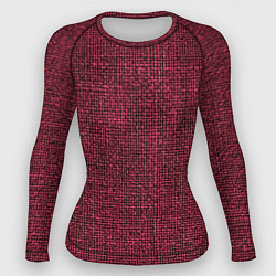 Рашгард женский Текстурный розовый тёмный, цвет: 3D-принт