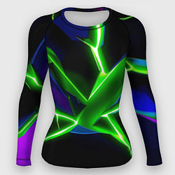 Рашгард женский Green glow, цвет: 3D-принт