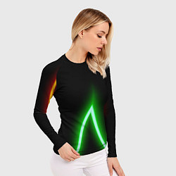 Рашгард женский Color neon green, цвет: 3D-принт — фото 2
