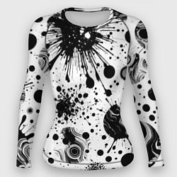 Женский рашгард Паттерн из абстрактных клякс - нейроарт