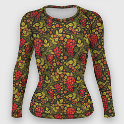 Рашгард женский Славянский узор, цвет: 3D-принт