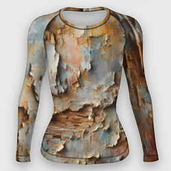 Рашгард женский Старая штукатурка на стене - абстракция, цвет: 3D-принт
