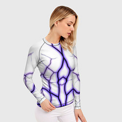 Рашгард женский Color white purple, цвет: 3D-принт — фото 2