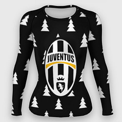 Рашгард женский Ювентус ёлочки паттерн, цвет: 3D-принт