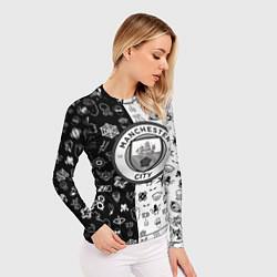 Рашгард женский Манчестер сити ачивки, цвет: 3D-принт — фото 2