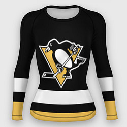 Рашгард женский Pittsburgh Penguins: Black, цвет: 3D-принт