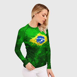 Рашгард женский Бразилия, цвет: 3D-принт — фото 2