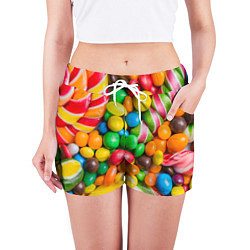 Шорты женские Сладкие конфетки, цвет: 3D-принт — фото 2