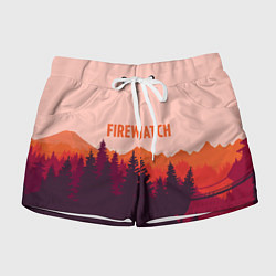 Шорты женские Firewatch: Orange Style, цвет: 3D-принт