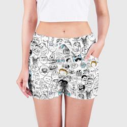 Шорты женские МЕМЫ, цвет: 3D-принт — фото 2