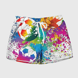 Шорты женские Football Paints, цвет: 3D-принт