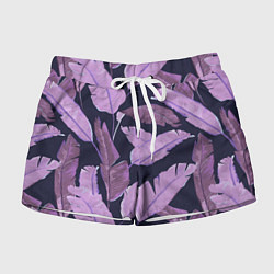 Женские шорты Tropical leaves 4 purple