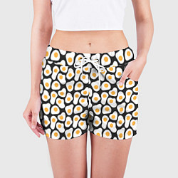 Шорты женские Яичница, цвет: 3D-принт — фото 2