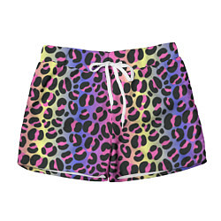 Женские шорты Neon Leopard Pattern