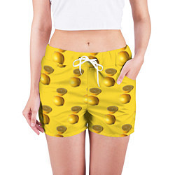 Шорты женские Летние лимоны, цвет: 3D-принт — фото 2