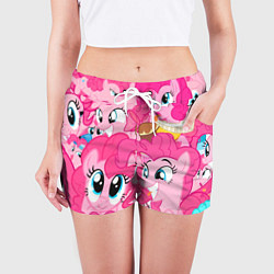 Шорты женские Pinkie Pie pattern, цвет: 3D-принт — фото 2