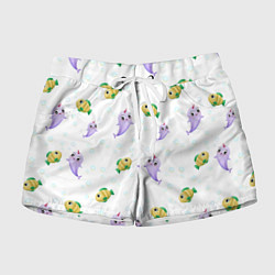 Шорты женские Морские жители, цвет: 3D-принт