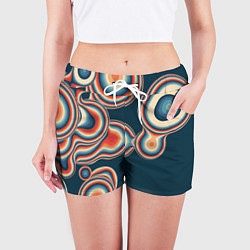 Шорты женские Растекающиеся пятна, цвет: 3D-принт — фото 2