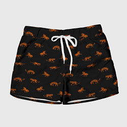 Шорты женские Тигры паттерн Tigers pattern, цвет: 3D-принт