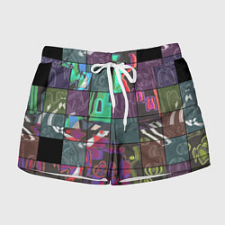 Шорты женские Мир в квадрате, цвет: 3D-принт