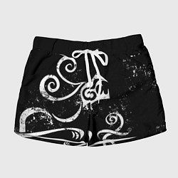 Женские шорты ТАТУИРОВКА ДРАКЕНА WHITE AND BLACK