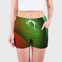 Шорты женские 3х-цветная спираль, цвет: 3D-принт — фото 2