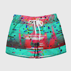 Шорты женские Fashion glitch 2088, цвет: 3D-принт