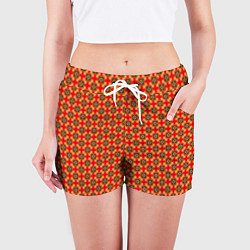 Шорты женские COLOR PATTERNED BACKGROUND, цвет: 3D-принт — фото 2