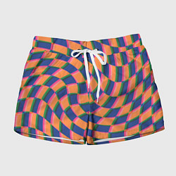 Шорты женские Wavy Squares, цвет: 3D-принт