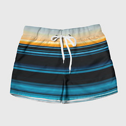 Женские шорты Градиент восход солнца