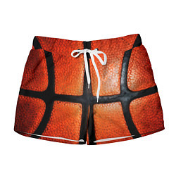 Шорты женские Баскетбольный мяч текстура, цвет: 3D-принт