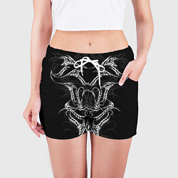 Шорты женские Татуированный боец, цвет: 3D-принт — фото 2