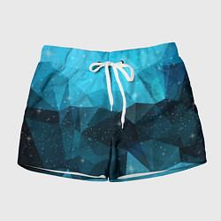 Женские шорты Полигональный космос