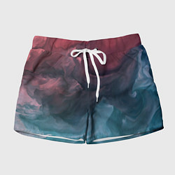 Женские шорты Розовый и синий дым во тьме