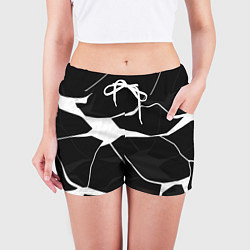 Шорты женские Черно-белая классика, цвет: 3D-принт — фото 2