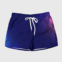 Шорты женские Темно синий фон, цвет: 3D-принт