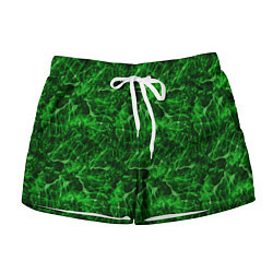 Женские шорты Зелёный лёд - текстура
