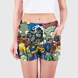 Шорты женские PvZ - Zombies, цвет: 3D-принт — фото 2