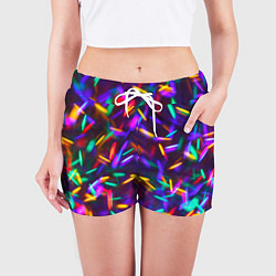 Шорты женские Цветомузыка, цвет: 3D-принт — фото 2