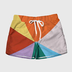 Женские шорты Разноцветные пересекающиеся треугольники