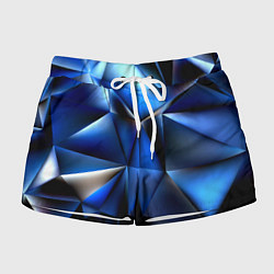 Шорты женские Polygon blue abstract, цвет: 3D-принт